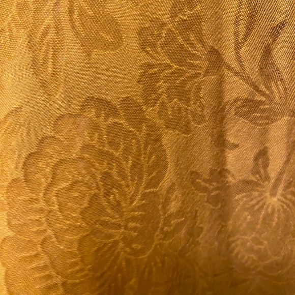 NWT!  Anthropologie wrap blouse with burn out floral pattern, lovely gold color - Picture 6 of 6